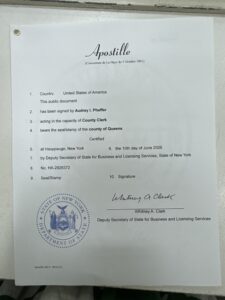 Apostille Certificate