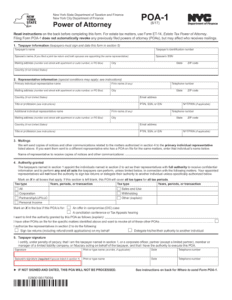 NYC finances Power of Attorney document